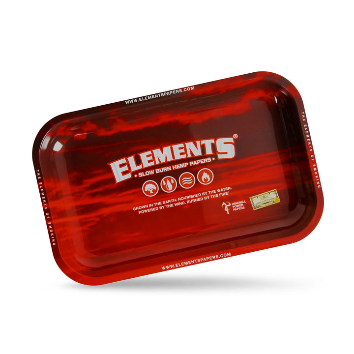 Elements Metal Small Rolling Tray in Red Color