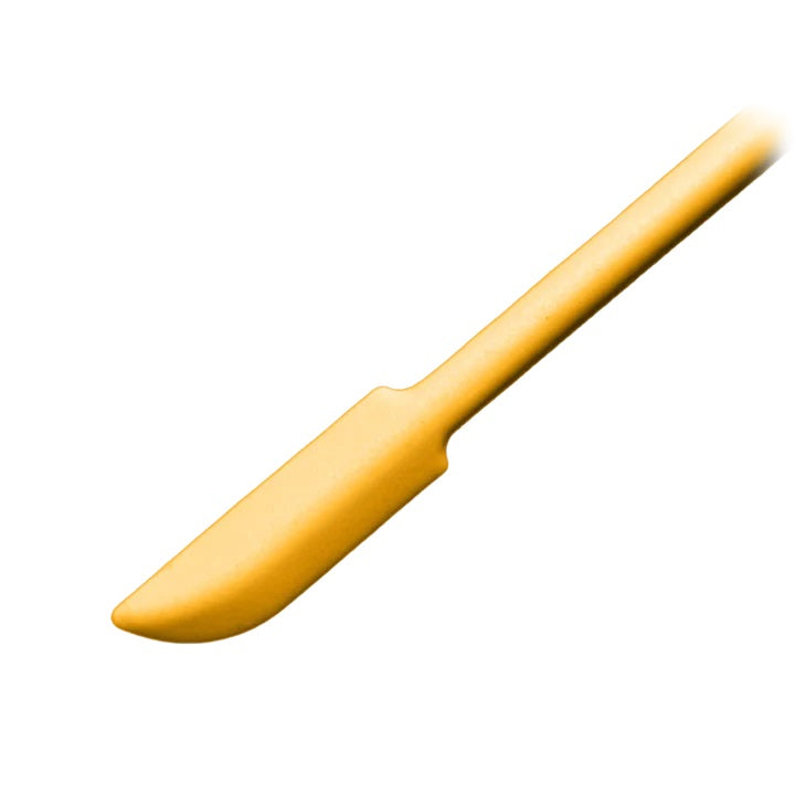 yellow 710 spatula silicone dabber tool dual-ended with scoop and flat edge for precise material handling