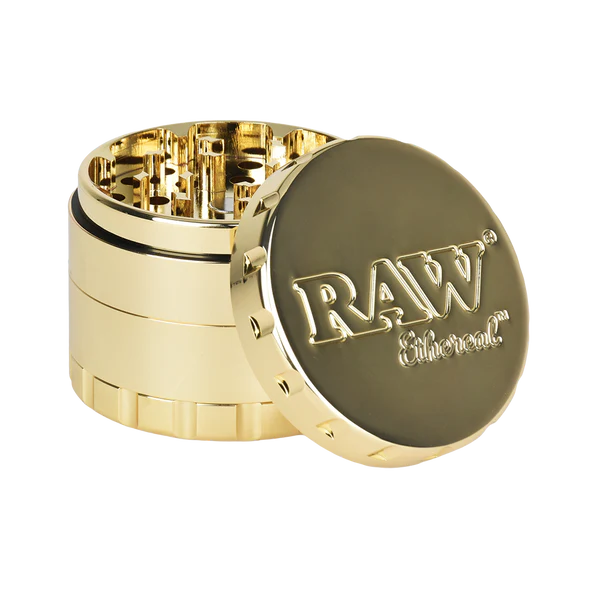 RAW Ethereal Gold aluminum 4-piece grinder