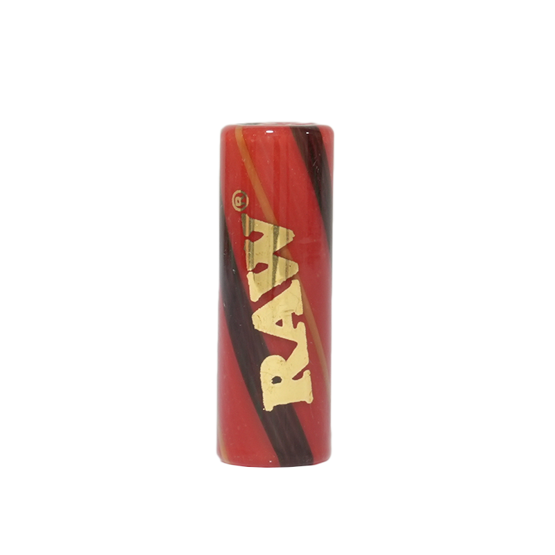 RAW Whirlwind Tips in 10mm — reusable borosilicate glass rolling tips (filter tips) for joints, RAW brand, shown with the 12-count box; a washable, reusable alternative to paper tips.