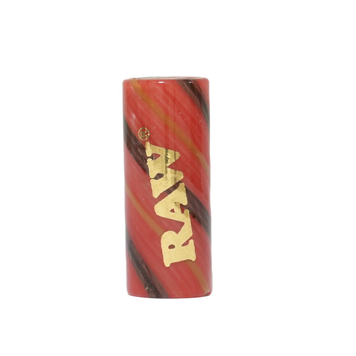 RAW Whirlwind Tips in 12mm — reusable borosilicate glass rolling tips (filter tips) for joints and blunts, RAW brand, shown with the 12-count box; washable, reusable, and eco-friendly.