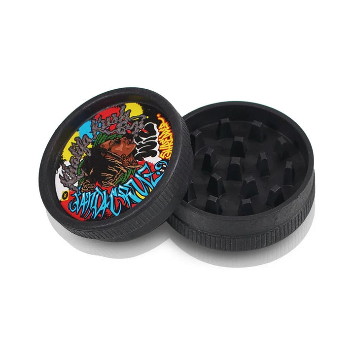 Santa Cruz Shredder Khalifa Kush 2-Piece Hemp Grinder in Black