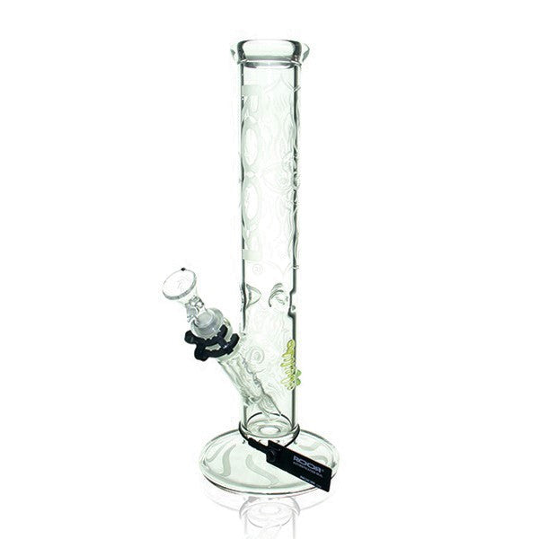 RooR 14" Straight Tube 50x5mm Engraved — authentic engraved ROOR logo bong with 18mm female joint