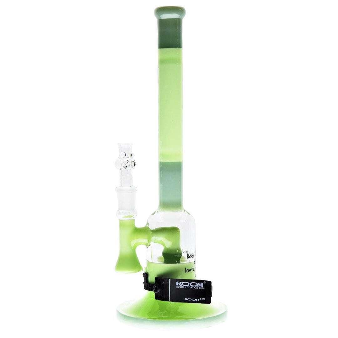RooR Tech 12 inch Micro Slugger Milky Green and Mint glass water pipe