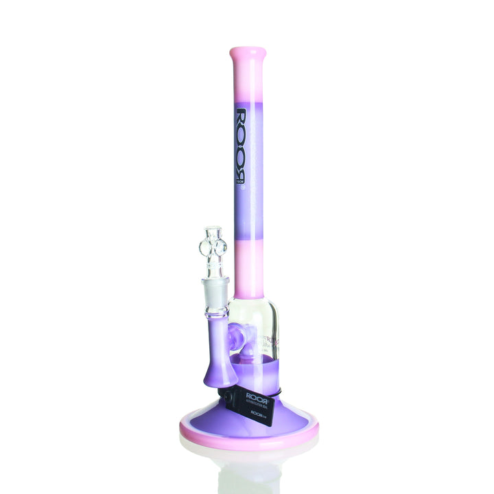 RooR Tech 12 inch Micro Slugger Purple and Pink glass water pipe