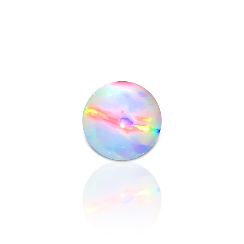Ruby Pearl Co 5mm White Opal Terp Pearl detail view
