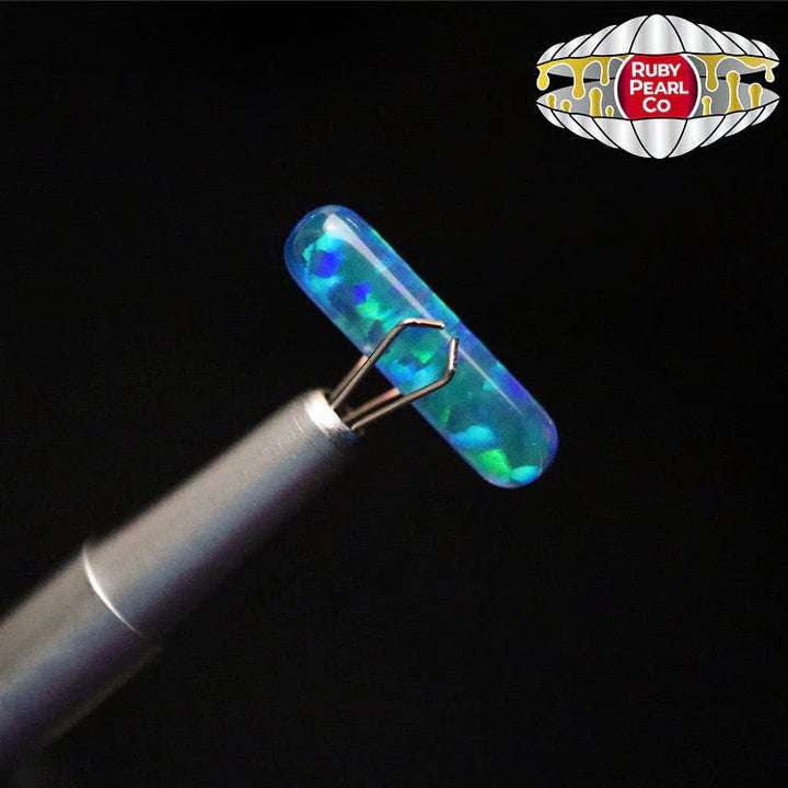 Ruby Pearl Co Opal Terp Slurper Pillar — for 25mm quartz bangers, Blue or White opal, alternate view