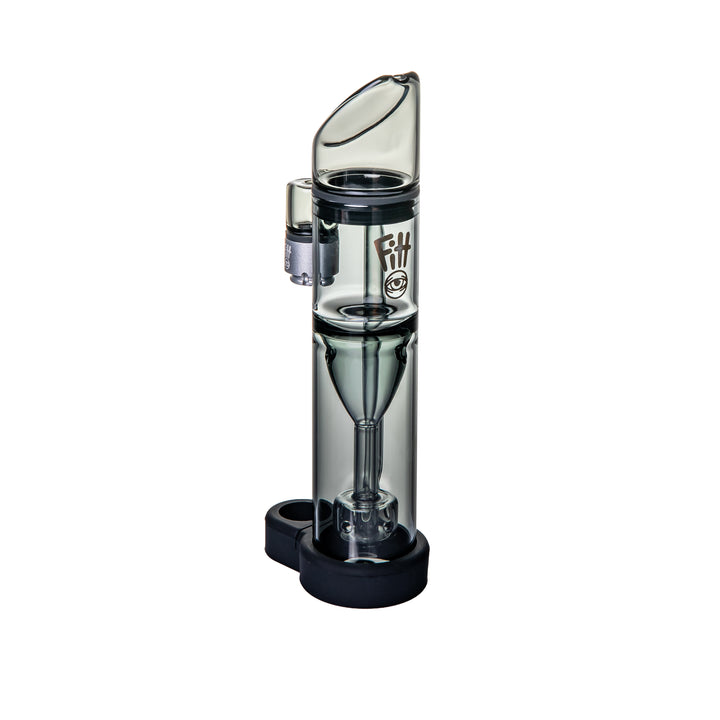 Ryan Fitt Pillar Pivot Bubbler angled profile emphasizing precision borosilicate construction and airflow geometry