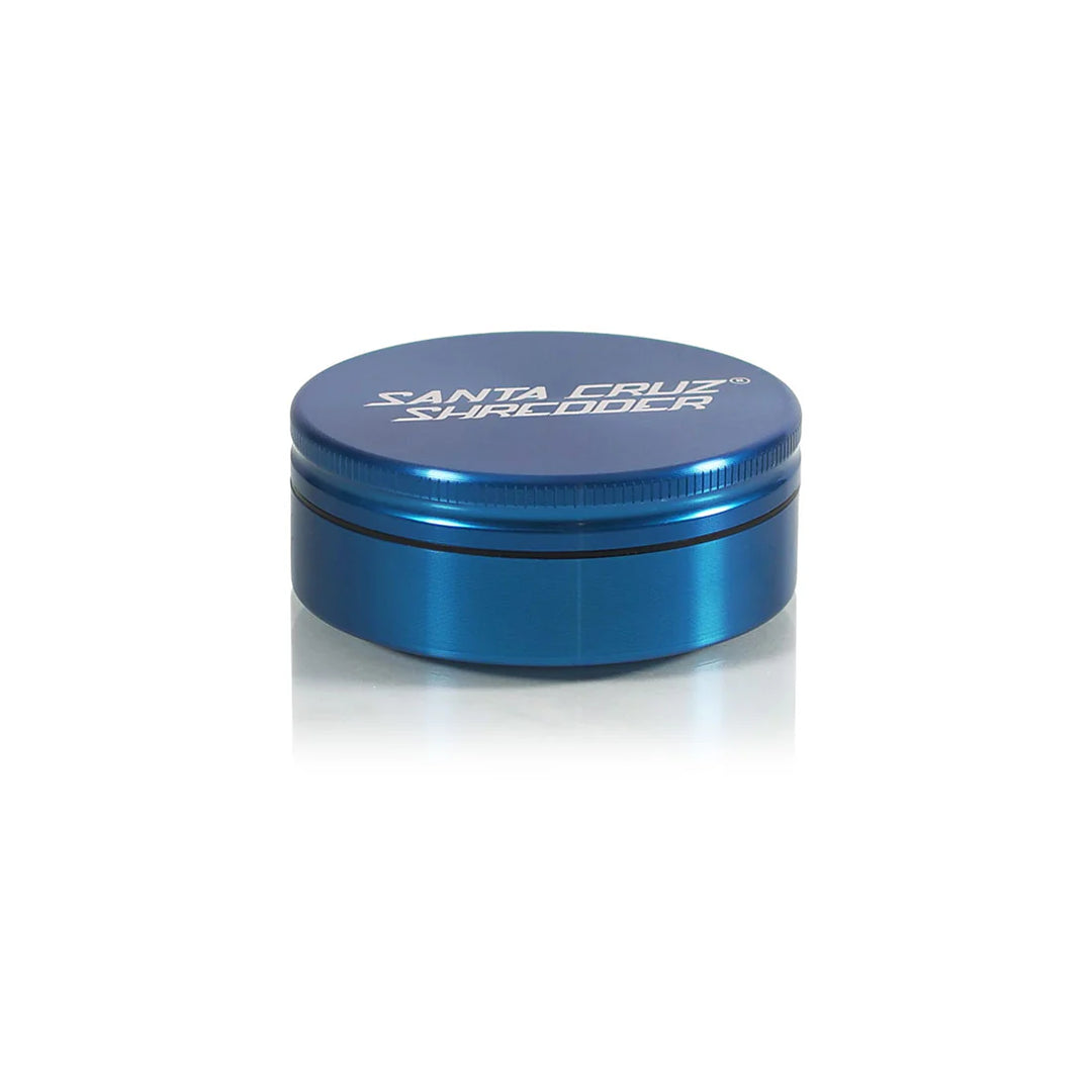 Santa Cruz Shredder Large Grinder in Blue – premium 2-piece anodized aluminum construction.