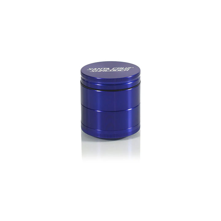 Santa Cruz Shredder Medium 4-Piece Grinder in Purple with precision fit.