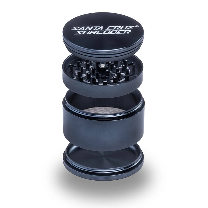 Top view of Santa Cruz Shredder teeth showing patented geometry grey finish