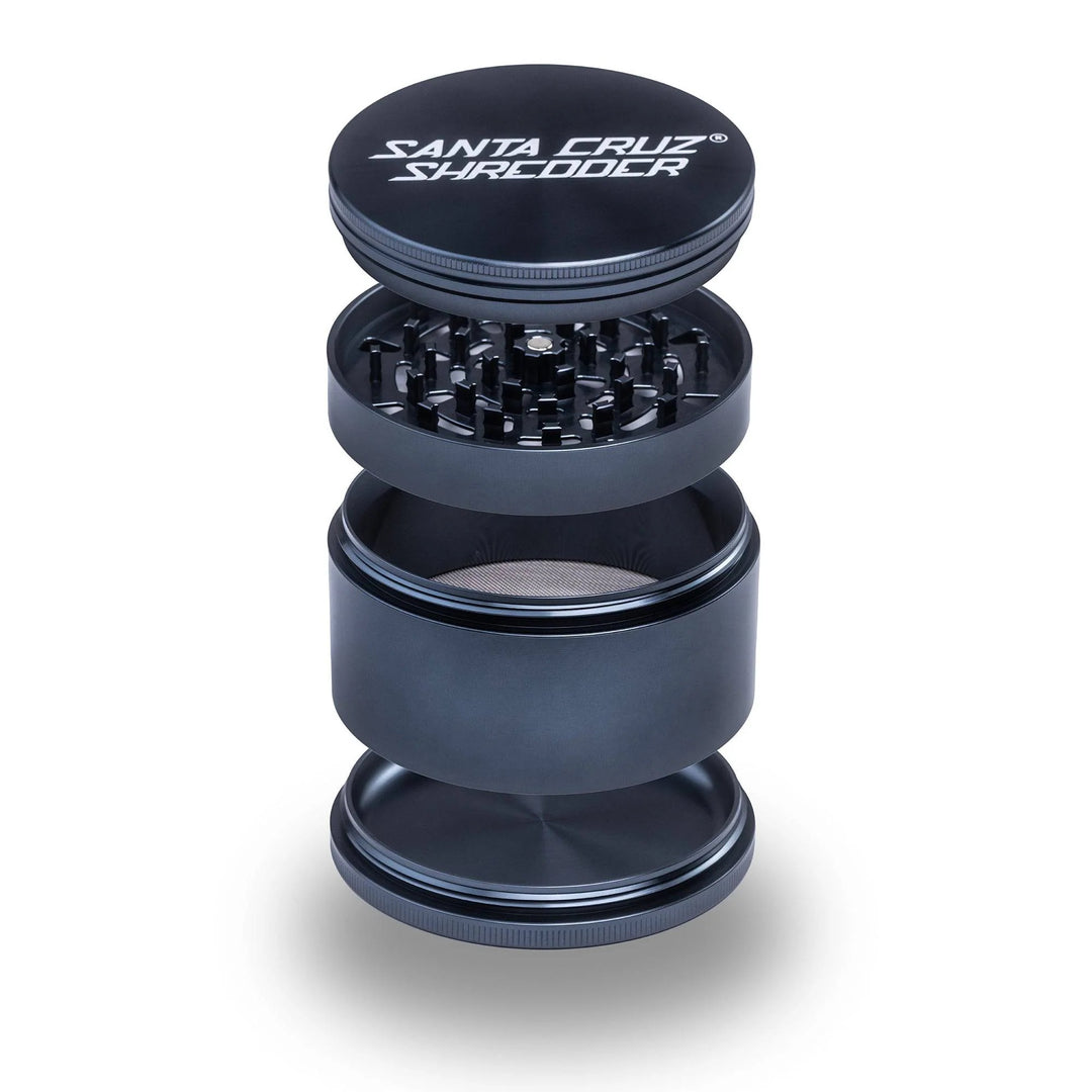 Top view of Santa Cruz Shredder teeth showing patented geometry grey finish
