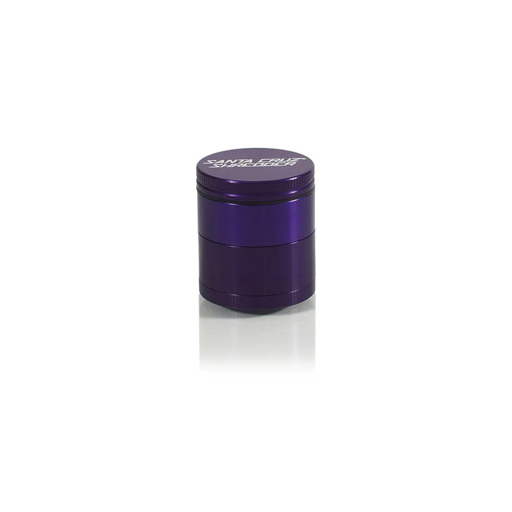 Santa Cruz Shredder Small 4-Piece Grinder in Purple – premium anodized color and precision lid.