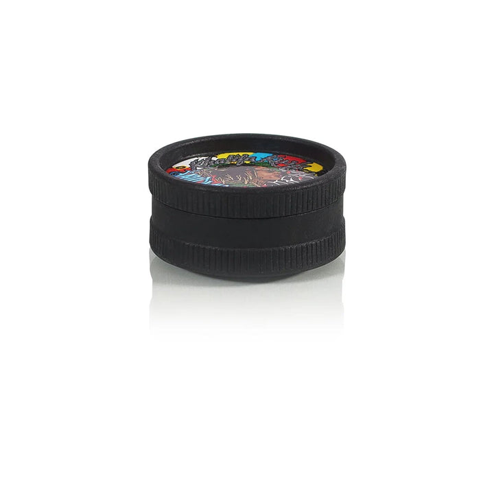 Top-down view of eco-friendly Khalifa Kush grinder made from natural hemp