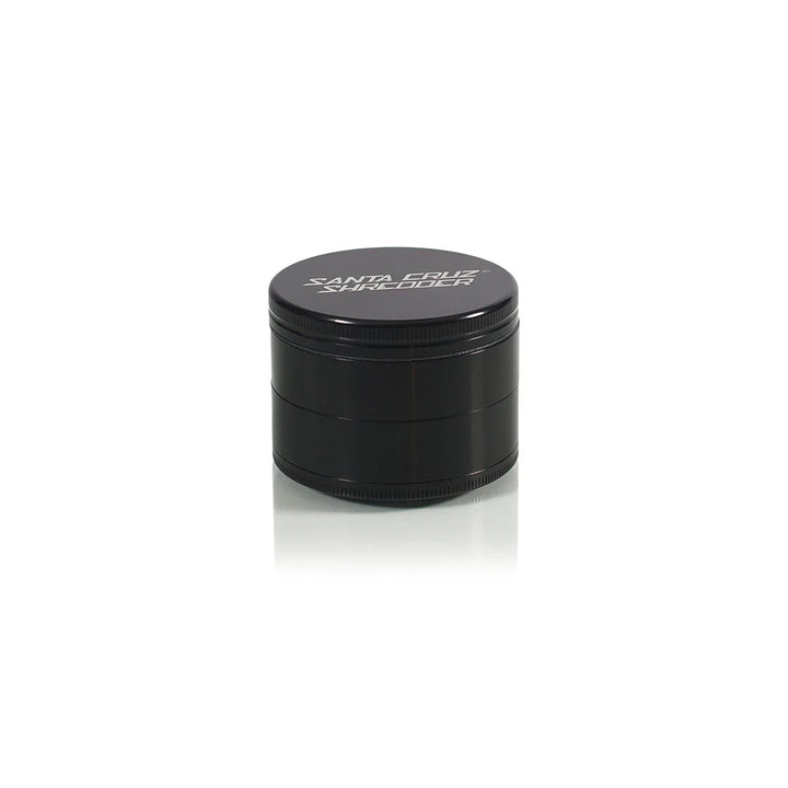 black Santa Cruz Shredder large aluminum grinder on clean white background