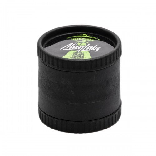Santa Cruz Shredder x Alien Labs Hemp 4 Piece Grinder — Black colorway biodegradable hemp grinder
