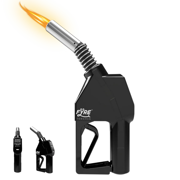Smyle Labs Black Fyre Gas Pump Torch – retro butane torch with 10-inch adjustable flame