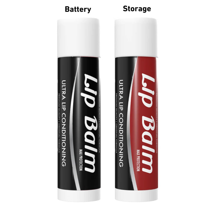 Close-up of Penjamin 510 cartridge battery disguised as lip balm