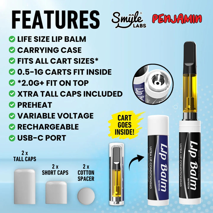Smyle Labs Lip Balm Battery full kit – two balms and accessories