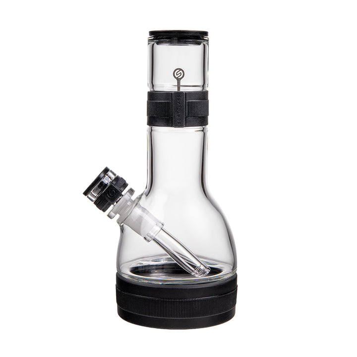 Softglass Core Bong in Onyx black, left side view
