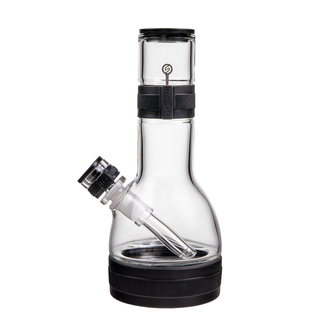 Softglass Core Bong in Onyx black, left side view