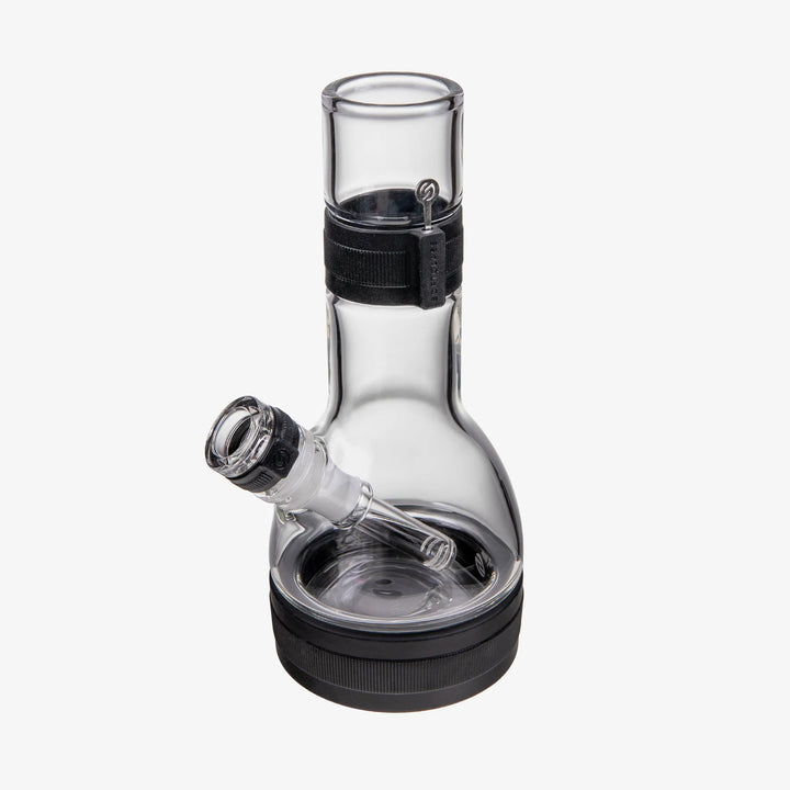 Softglass Core Bong in Onyx black, angled top-front view