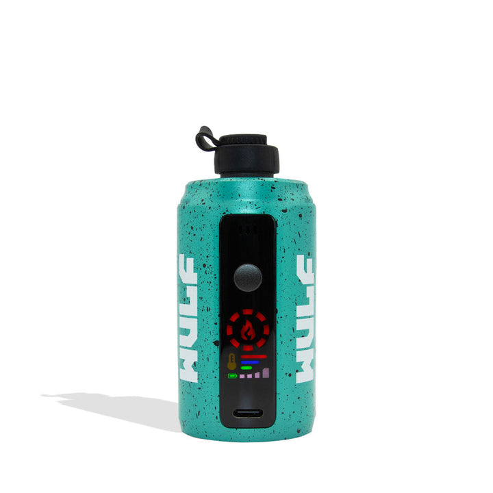 Wulf Mods Growler electronic dab rig in Teal Black Spatter, front view