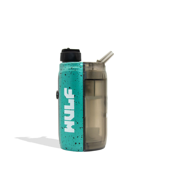 Wulf Mods Growler electronic dab rig in Teal Black Spatter, side view