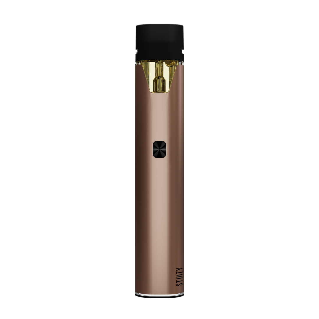 STIIIZY Pro Battery in Rose Gold, warm metallic finish adjustable voltage pod vape