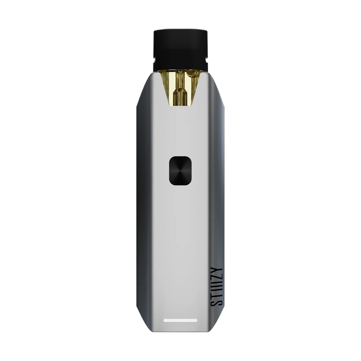 STIIIZY Pro XL Battery in Silver, sleek metallic adjustable voltage pod vape