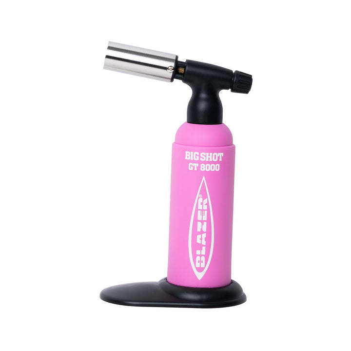 Blazer Big Shot GT8000 Torch – Pink - professional refillable butane torch with 2500°F flame
