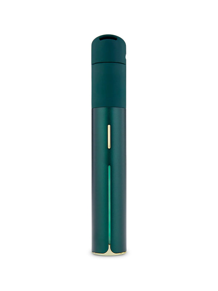 Puffco Pivot Vaporizer in Pine green – sleek front view of all-in-one portable concentrate vaporizer.