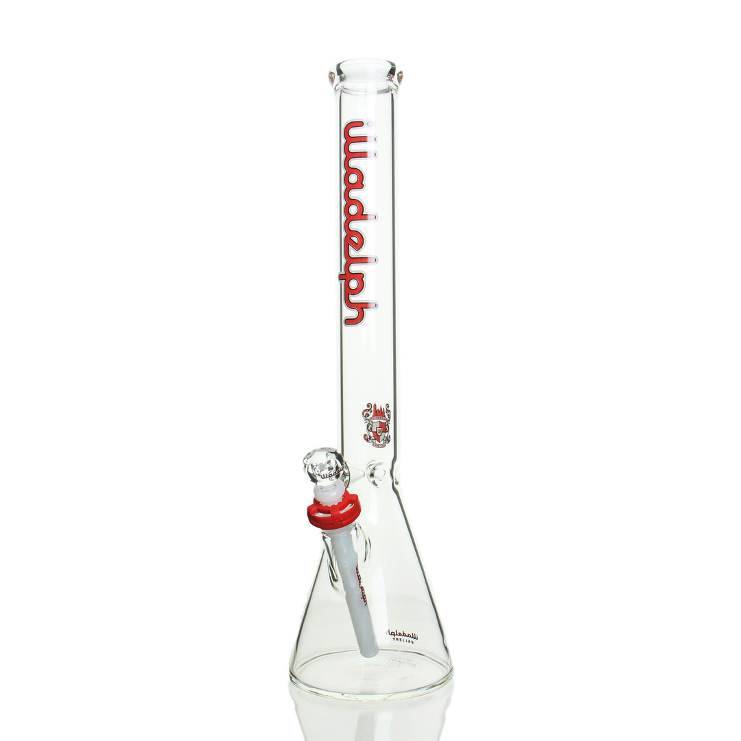 Illadelph 19-inch 5mm Red Beaker glass water pipe with 14mm slide