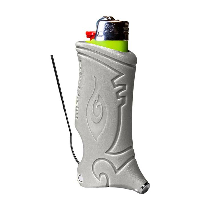 Toker Poker Gray lighter sleeve multi-tool with poker and tamper