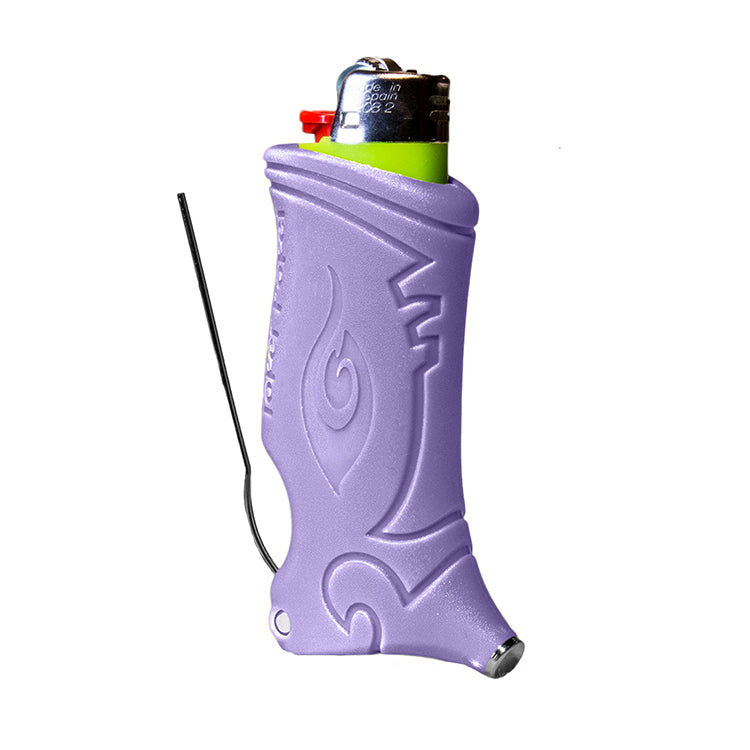 Toker Poker Lavender lighter sleeve multi-tool with poker and tamper
