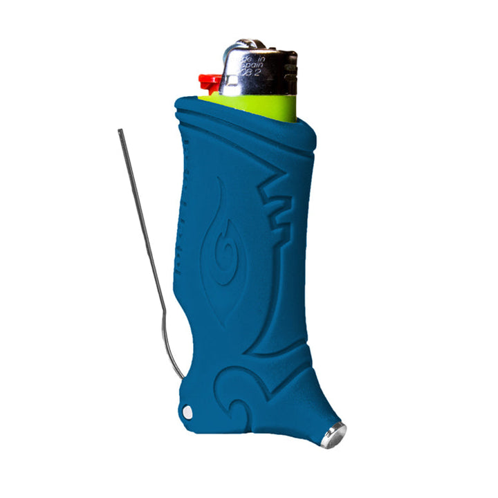 Toker Poker Dark Blue lighter sleeve multi-tool with poker and tamper