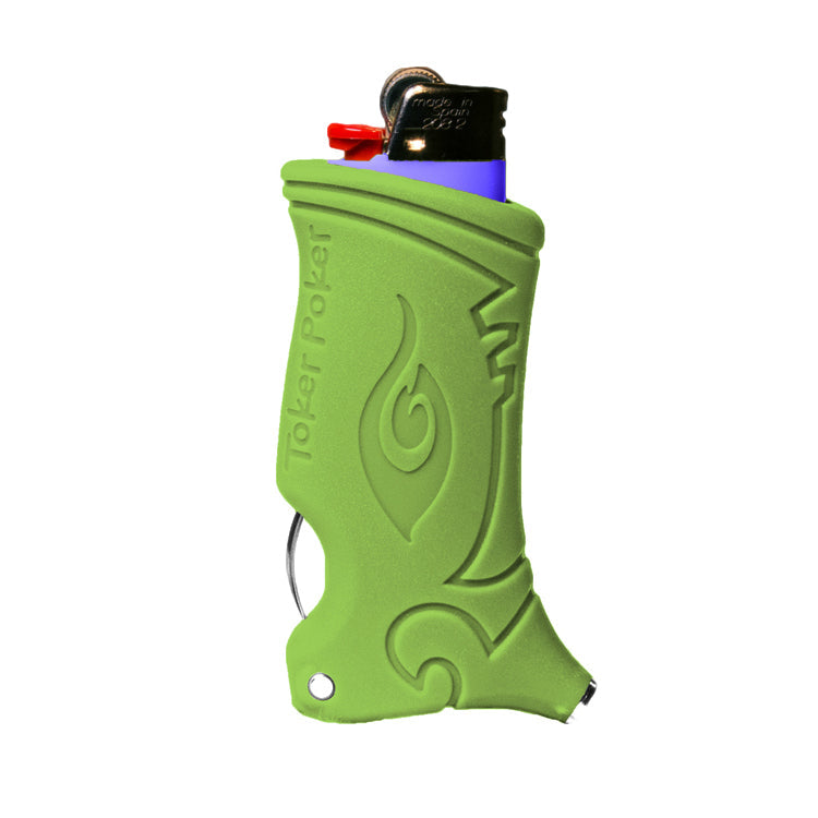 Toker Poker Lime Green lighter sleeve tool, alternate view