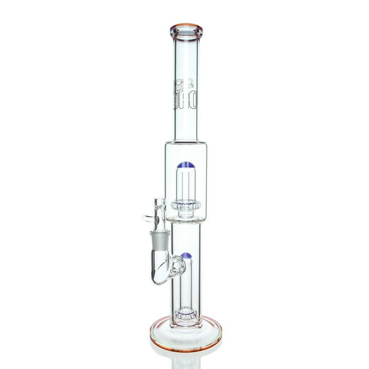 Toro Glass Full Size Circ/Circ — Red and Blue colorway circ perc tube, hero shot