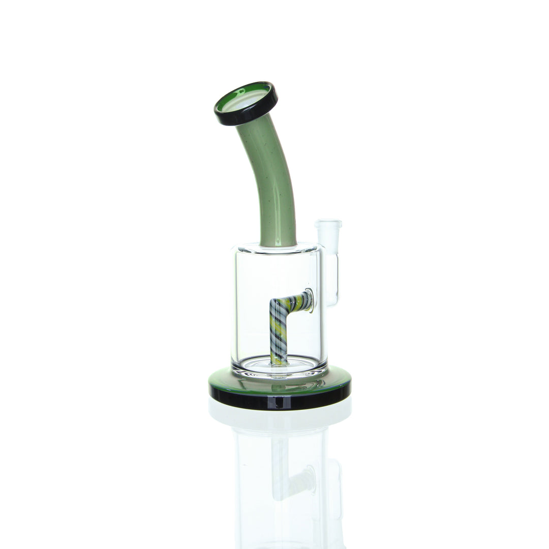 Toro Glass Macro XL — CFL Worked colorway heady tube, side profile