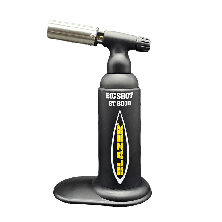 Blazer Big Shot GT8000 Torch Black – professional refillable butane torch with 2500°F flame
