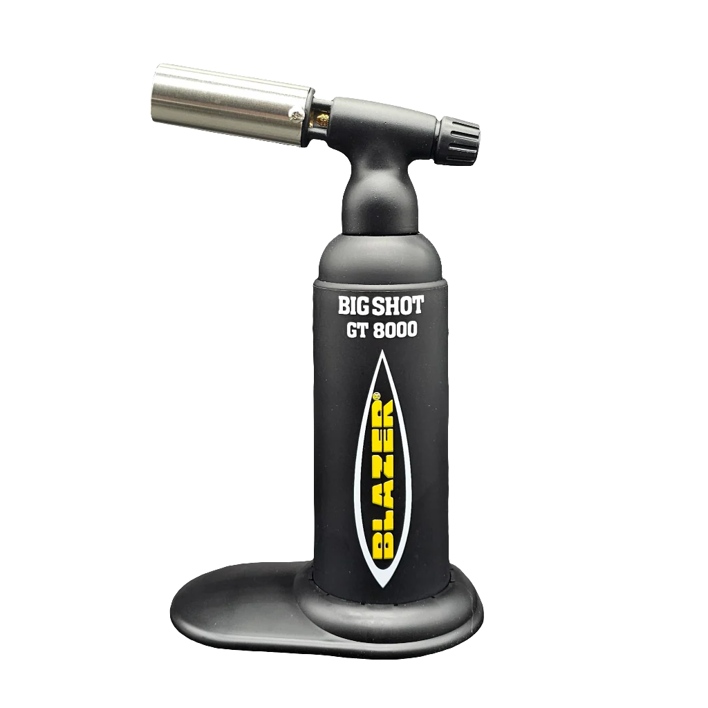 Blazer Big Shot GT8000 Torch Black – professional refillable butane torch with 2500°F flame
