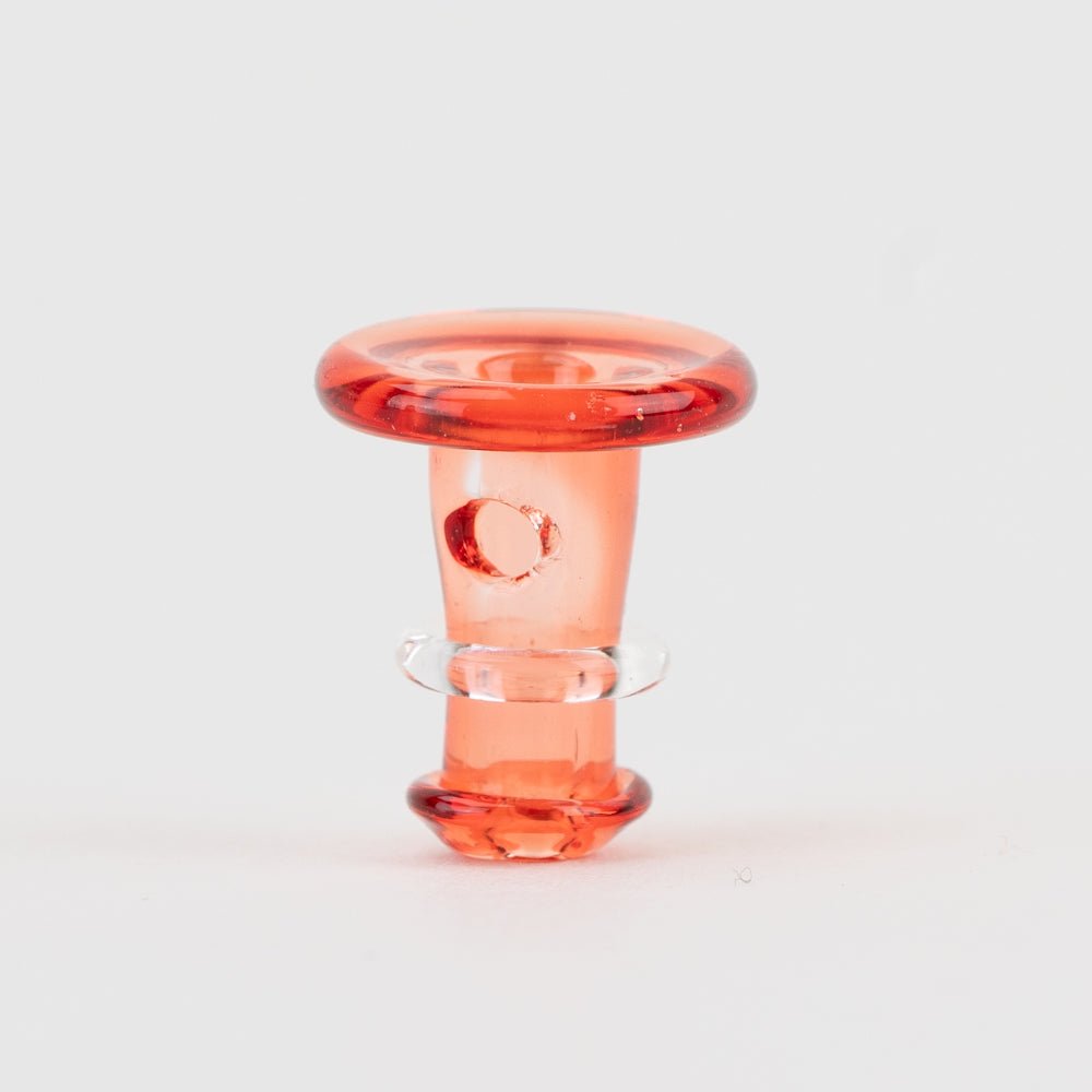 Empire Glassworks Puffco New Peak and Proxy glass joystick cap in Transparent Red