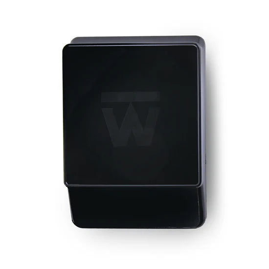 Truweigh LUX digital scale closed with clear protective cover acting as expansion tray