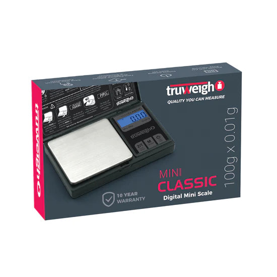 Truweigh Mini Classic digital scale packaging box front view