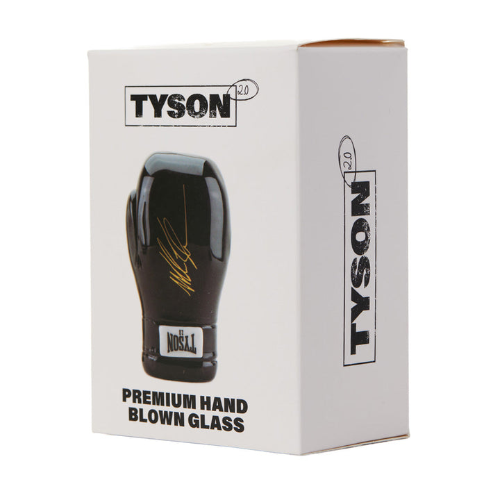Tyson 2.0 Glove Hand Pipe — Black boxing glove hand pipe, alternate angle