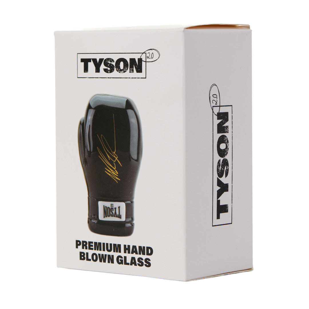 Tyson 2.0 Glove Hand Pipe — Black boxing glove hand pipe, alternate angle