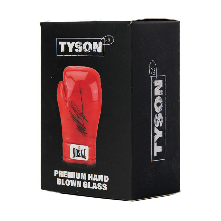 Tyson 2.0 Glove Hand Pipe — Red boxing glove hand pipe, alternate angle