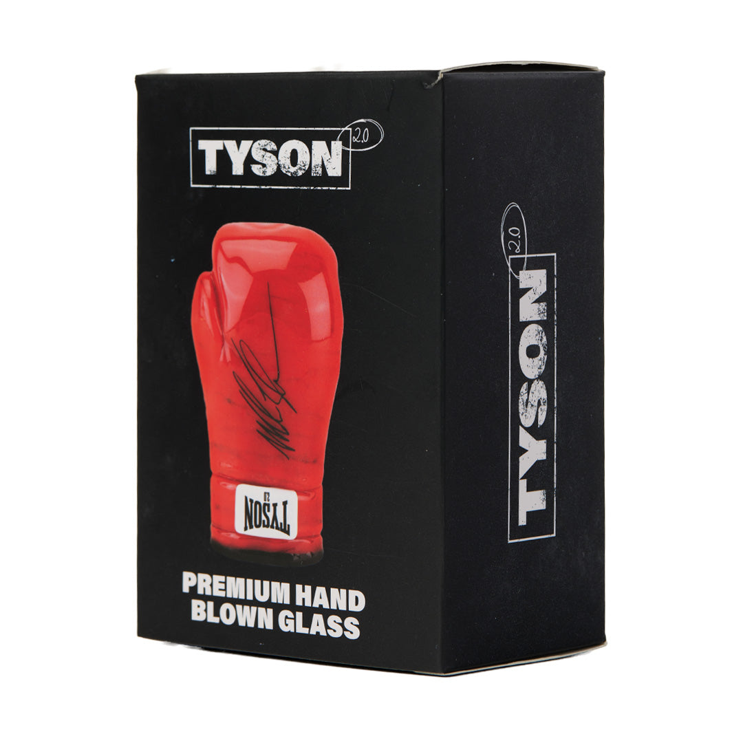 Tyson 2.0 Glove Hand Pipe — Red boxing glove hand pipe, alternate angle
