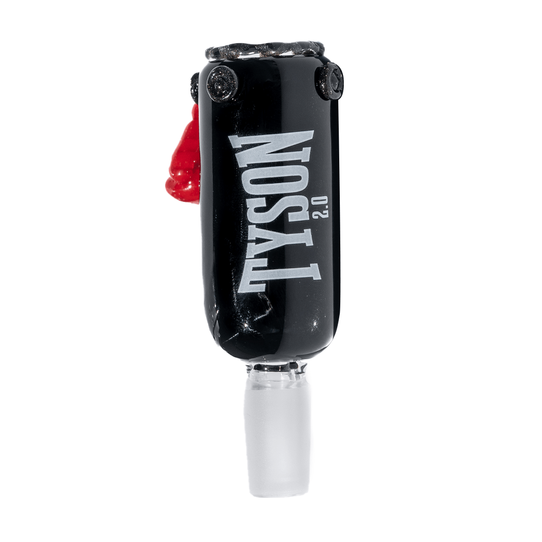 Tyson 2.0 Glove Hand Pipe — 14mm Black boxing glove hand pipe, alternate angle