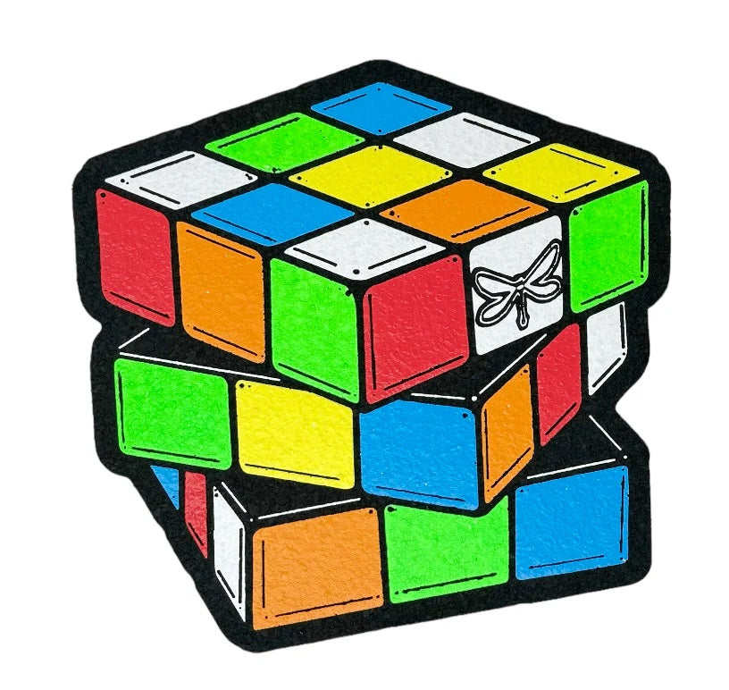 Cubed Moodmat by Tuff Tethers x Dark Mountain Cult – 12 Inch UV and Glow Dab Mat – Limited Edition